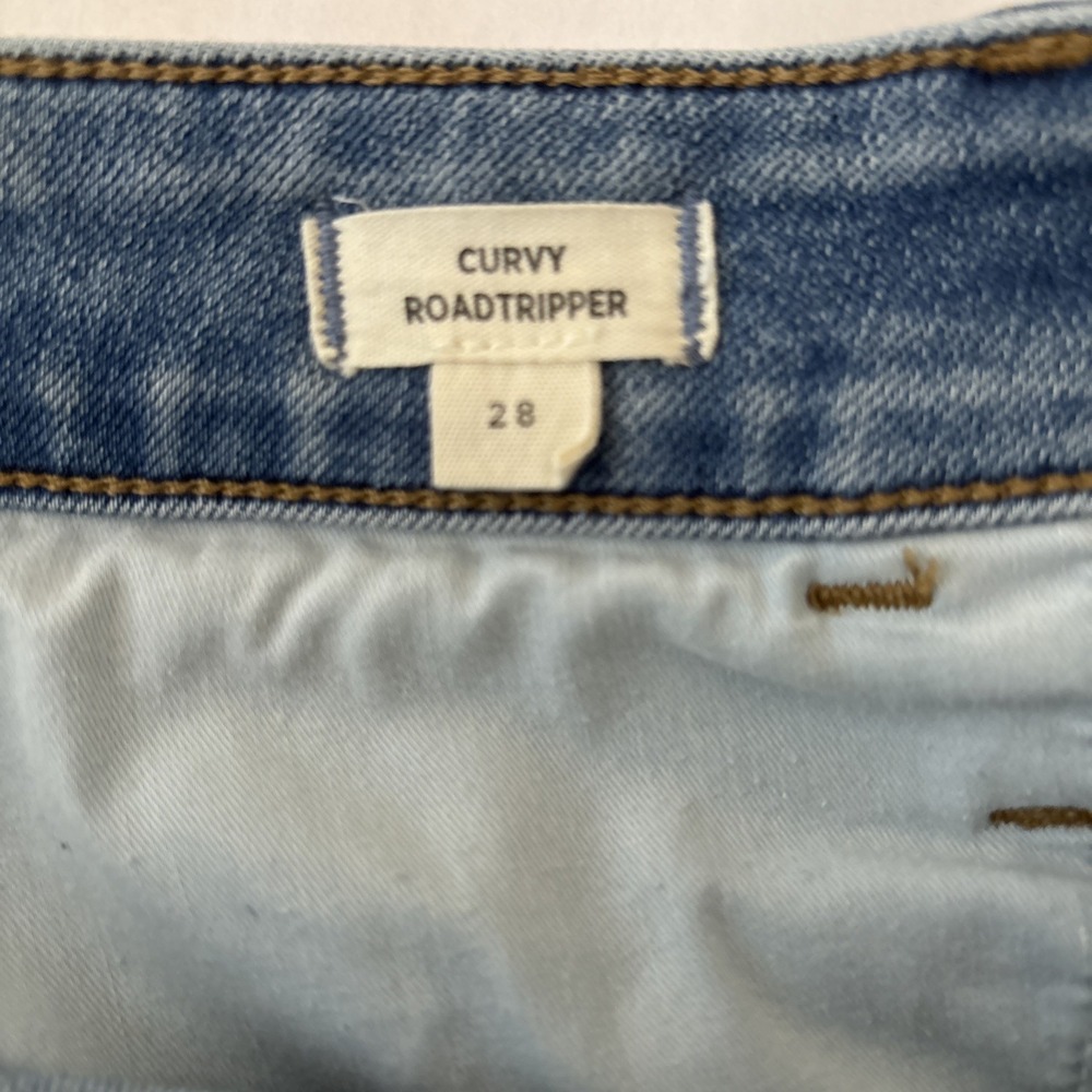 Madewell Curvy Roadtripper High Waist Skinny Jeans Light Wash Blue 28 Stretch - Picture 7 of 9